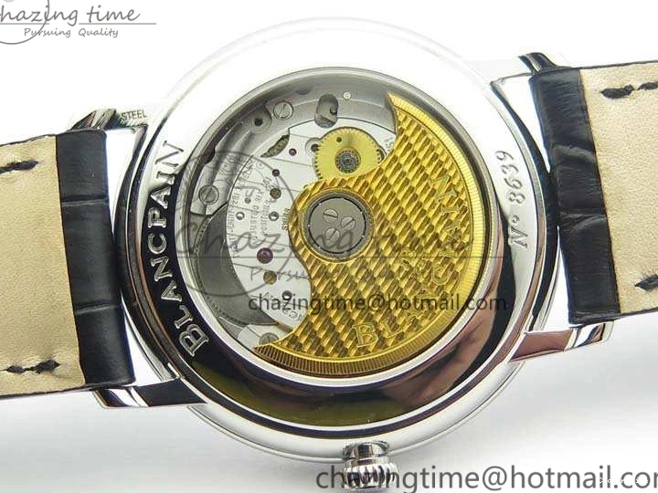 0326 Villeret 6651 SS ZF 1:1 Best Edition White Dial On Black Leather Strap A Practical 8098